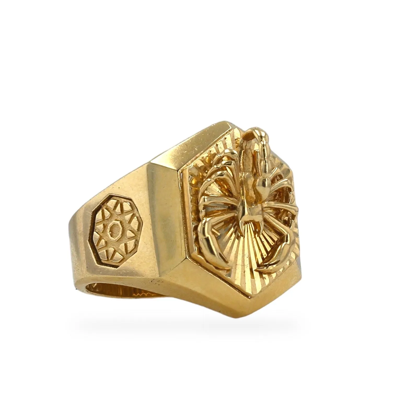 14k Yellow gold 3D Scorpion ring-223543