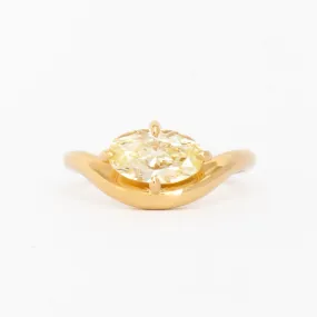 1.52 ct Oval Diamond Piscine Ring