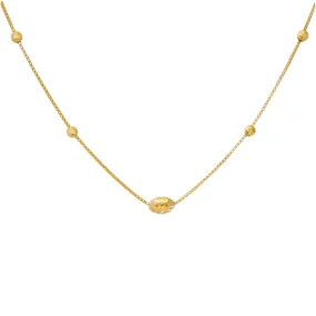 22K Yellow Gold Beaded Chain (9gm)