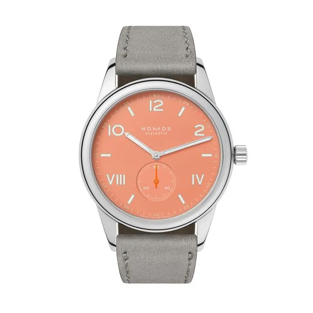 38MM NOMOS CLUB CAMPUS MANUAL WIND WATCH WITH CREAM CORAL DIAL