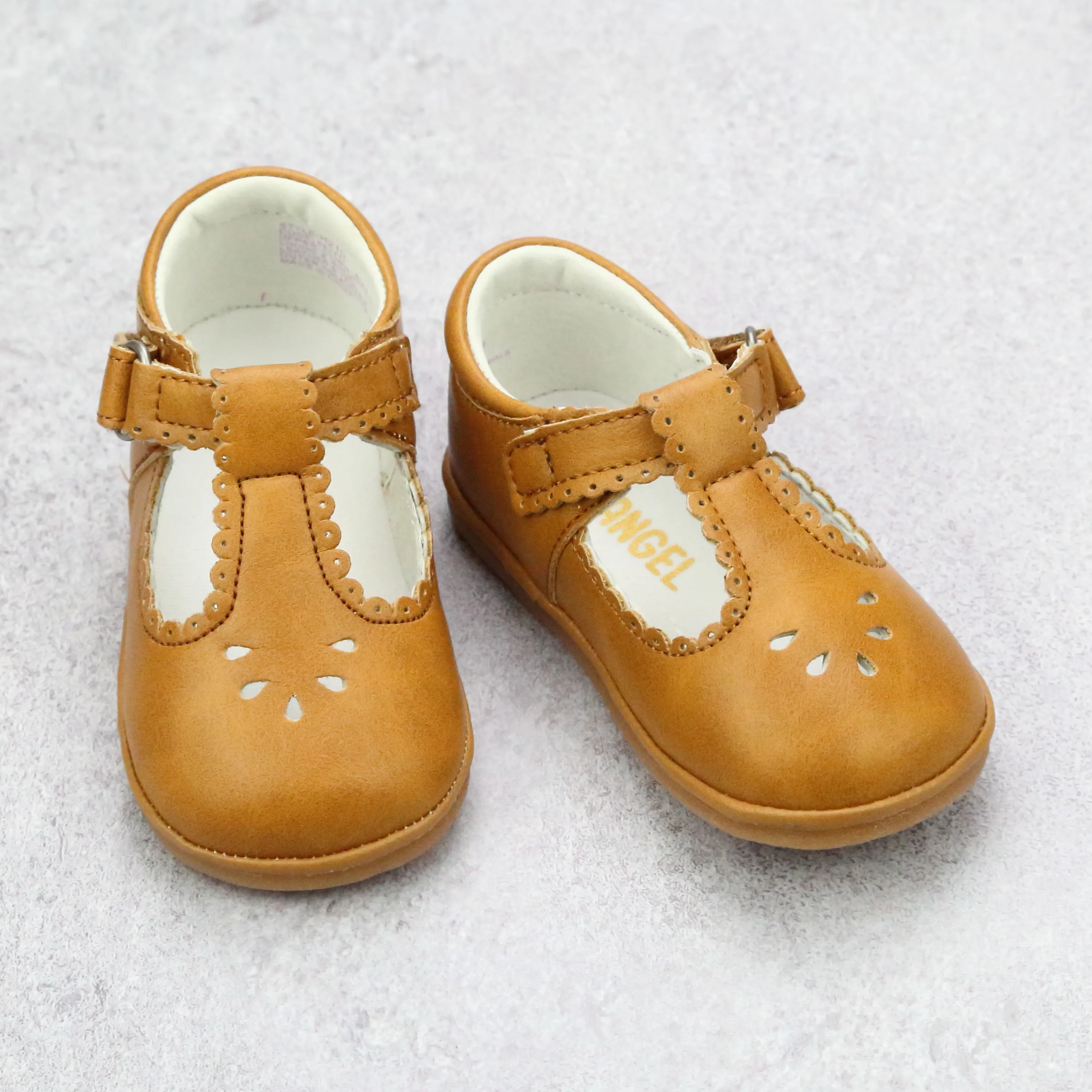 Angel Baby Girls Scalloped T-Strap Mary Janes