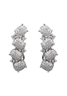 Antonini Malibu Orecchini 18KWG Pave Diamond Earrings