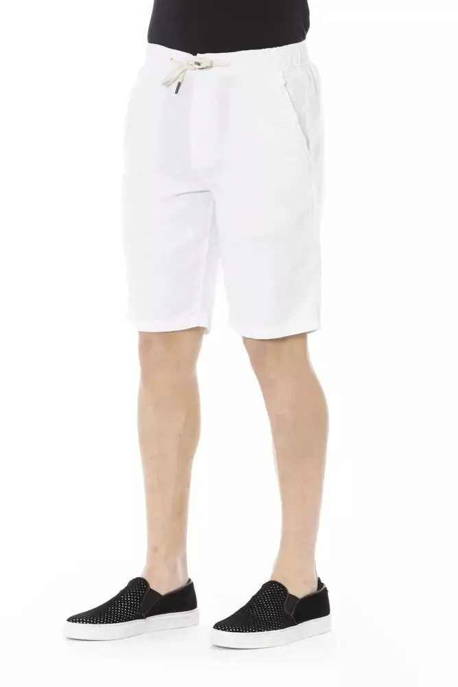 Baldinini Trend White Cotton Men Bermuda Short