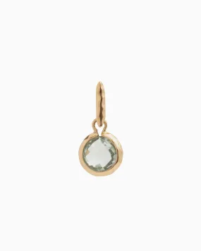 Circle Stone Pendant - Prasiolite