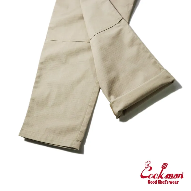 Cookman Chef Pants - Double Knee Ripstop : Beige