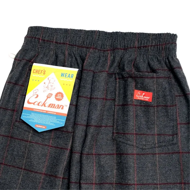 Cookman Chef Pants - Wool Mix Plaid : Gray