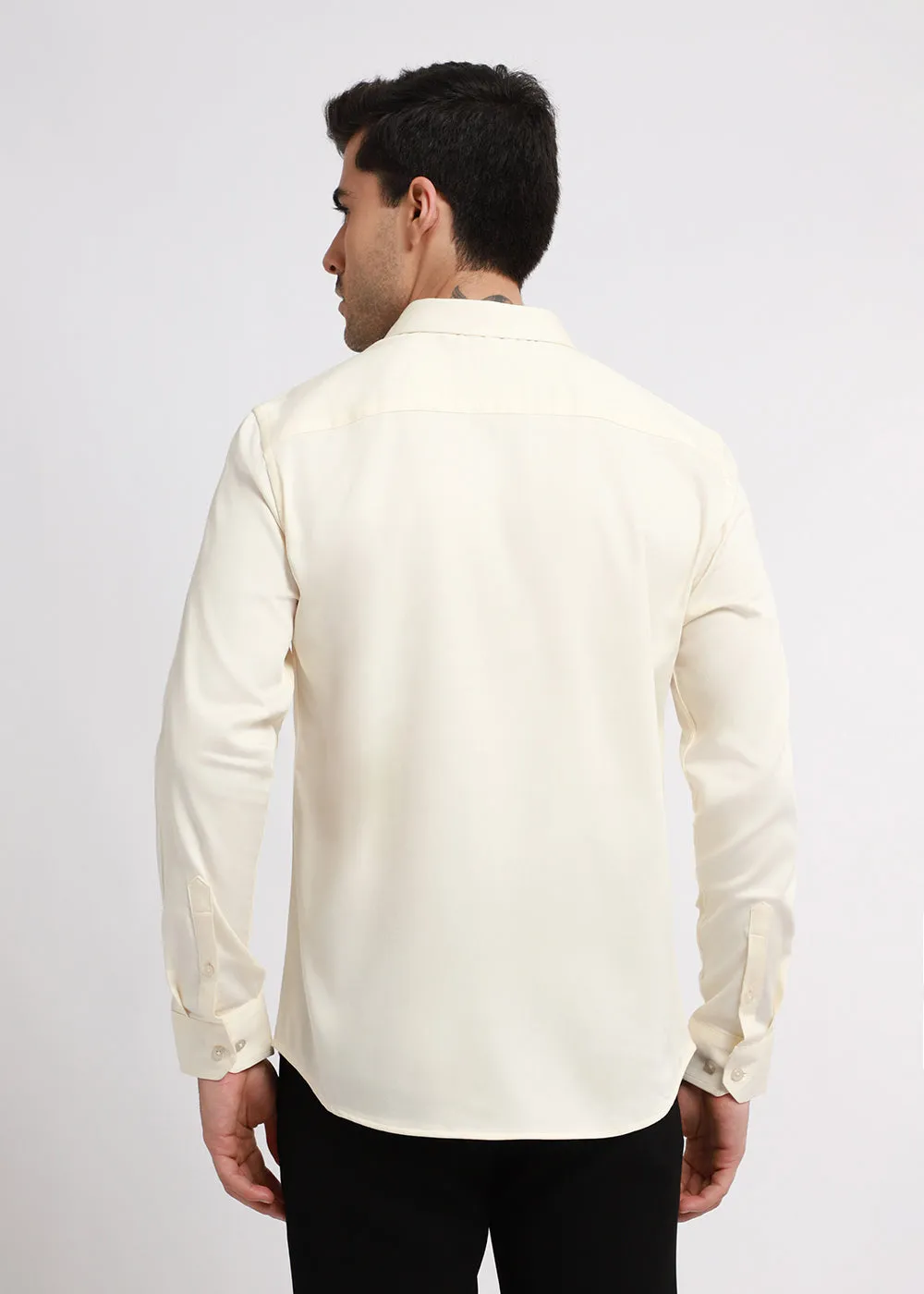 Cream Satin Shirt