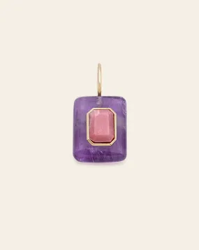 Esprit Pendant - Amethyst/Rhodochrosite - 14k Solid Gold