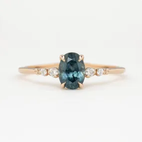 Estel Luxe Ring 1.02ct Montana Sapphire Ring, 14K Rose Gold, One of a kind