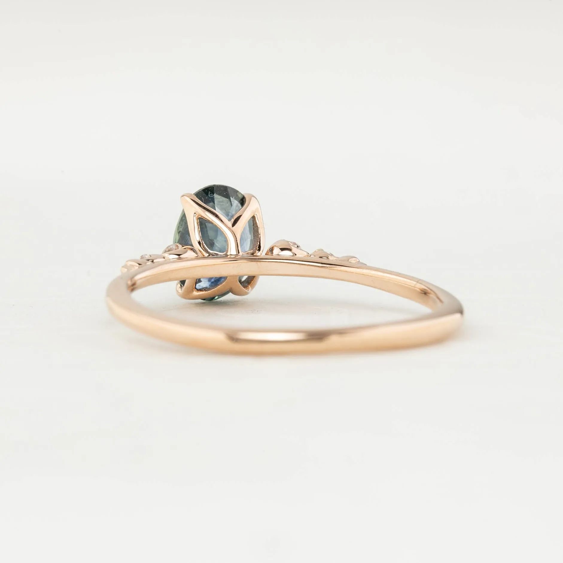 Estel Luxe Ring 1.02ct Montana Sapphire Ring, 14K Rose Gold, One of a kind