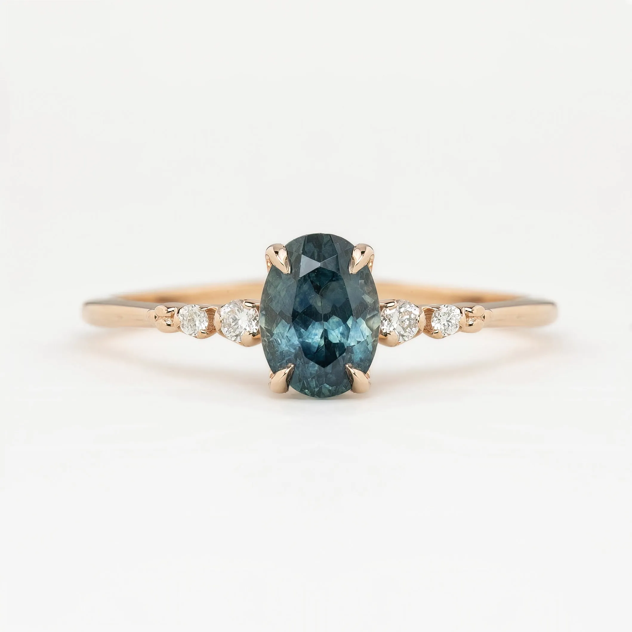 Estel Luxe Ring 1.02ct Montana Sapphire Ring, 14K Rose Gold, One of a kind