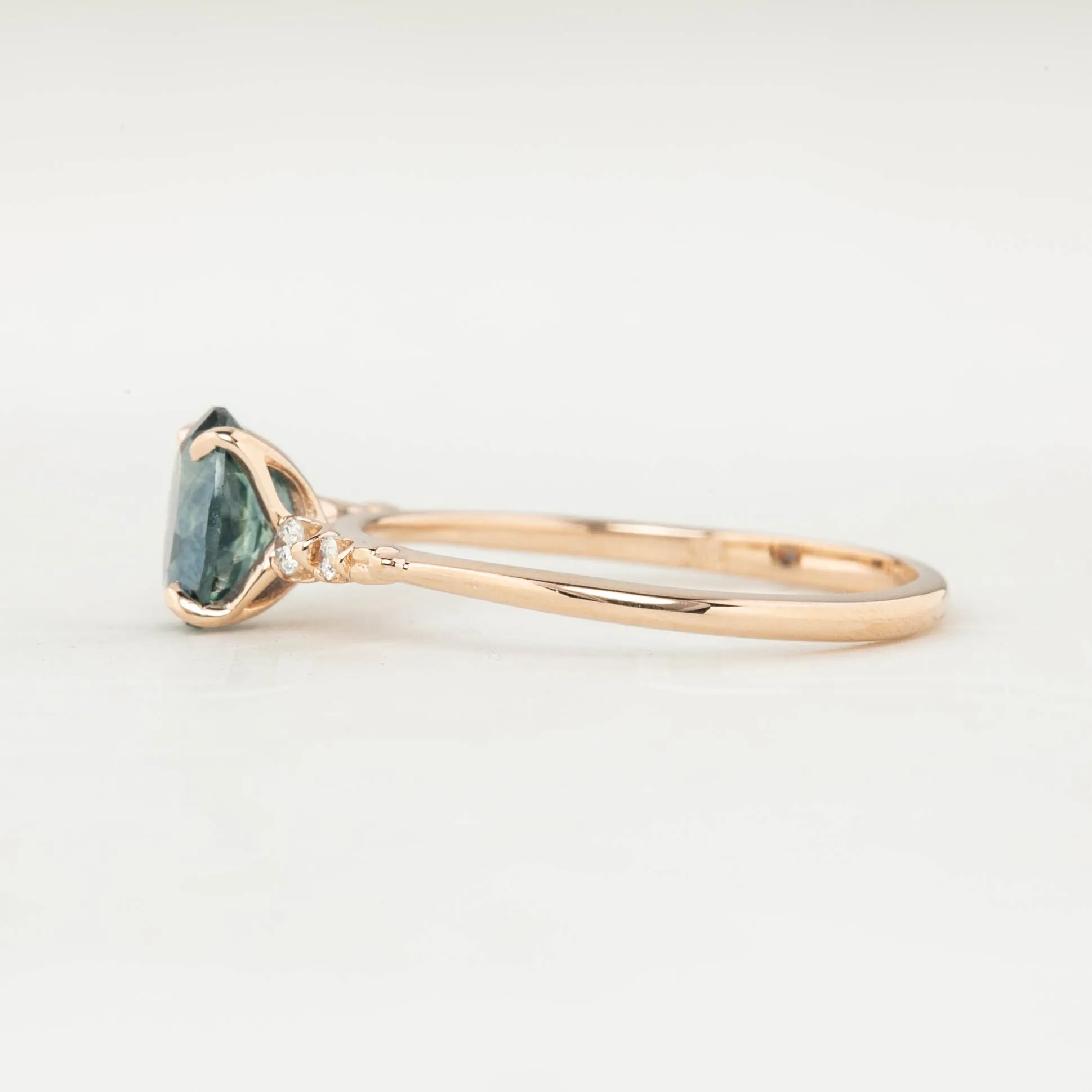 Estel Luxe Ring 1.02ct Montana Sapphire Ring, 14K Rose Gold, One of a kind