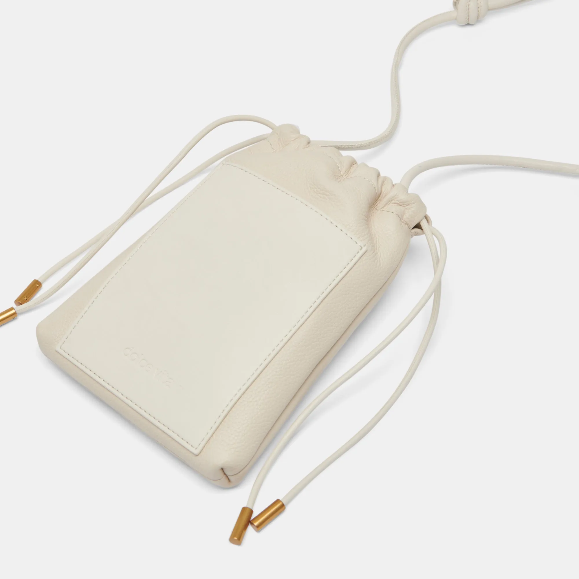 EVIE CROSSBODY POUCH IVORY PEBBLE LEATHER