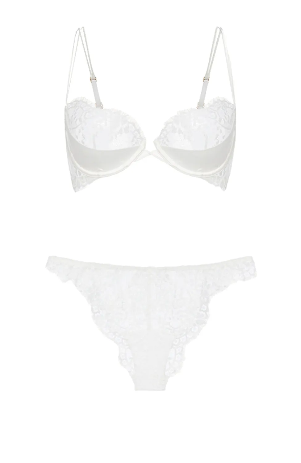 Exotique Lace Balconette Bra and Brazilian Brief Set