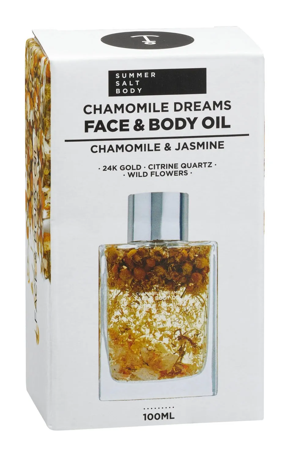 Face   Body Oil - 100ml - Gold Flakes, Chamomile Dreams