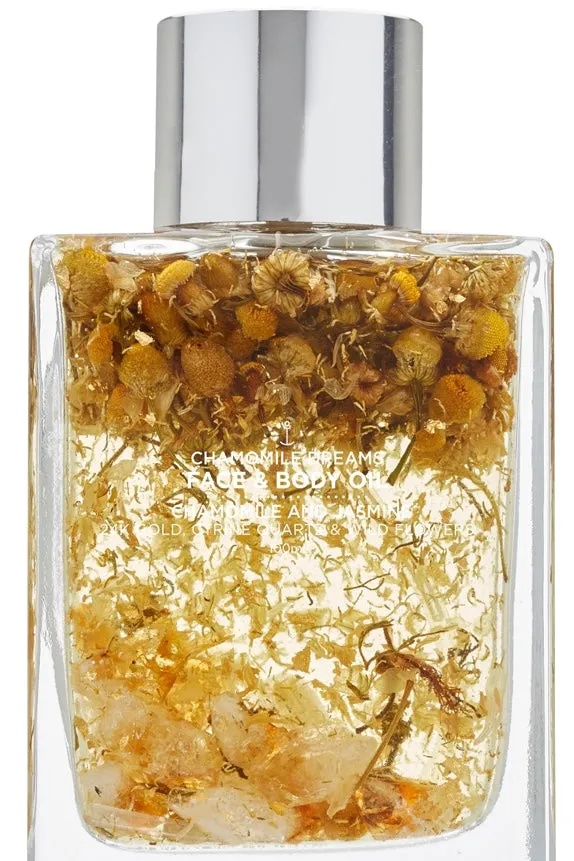 Face   Body Oil - 100ml - Gold Flakes, Chamomile Dreams