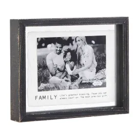 Family Together Black Glass Frame