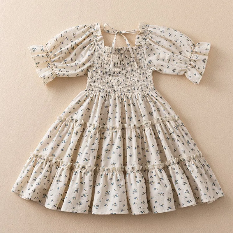 Girls Flower French Dress