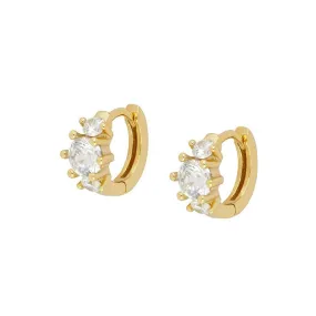 Gold Plated Hoop Earrings Set