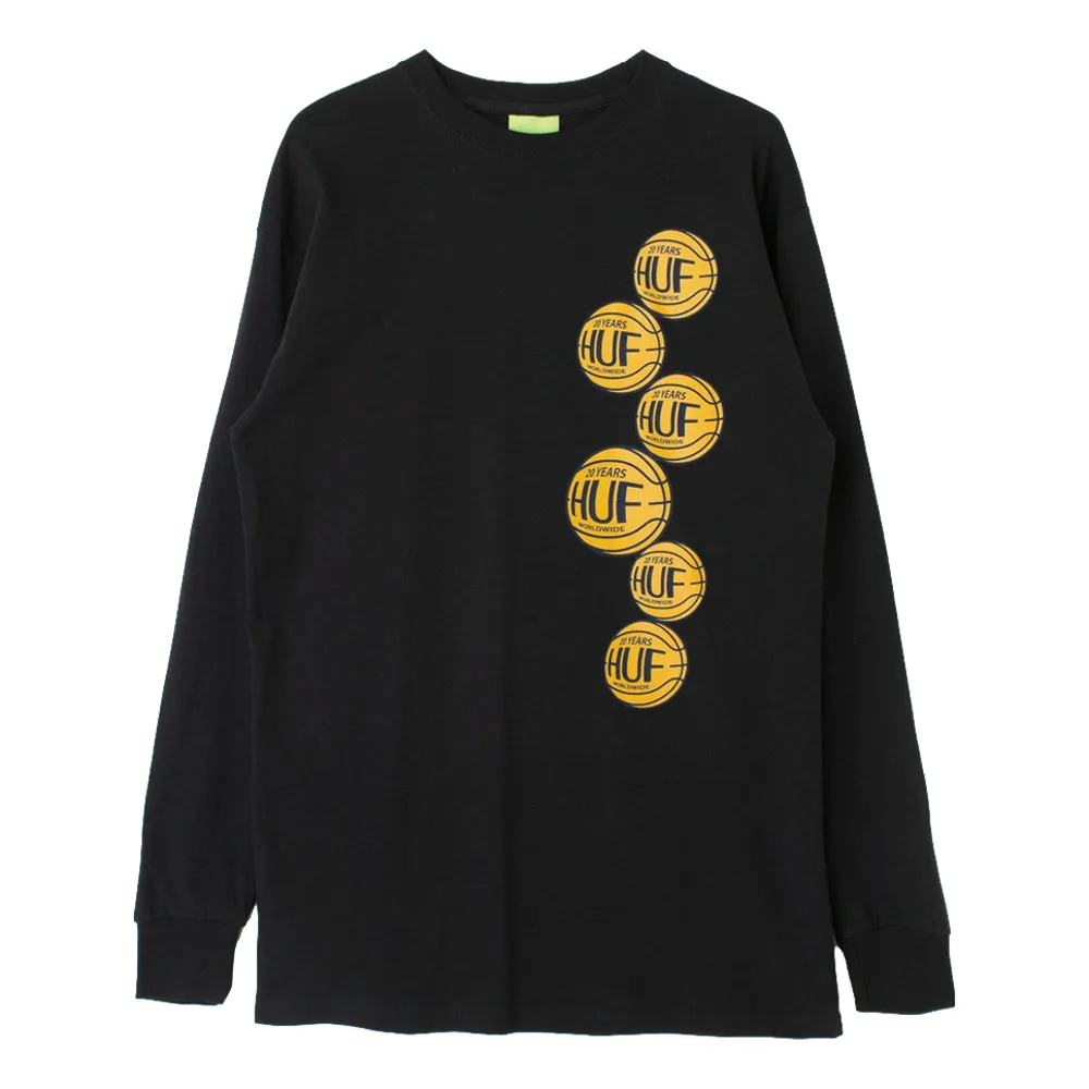 HUF REAL BALLER L/S TEE-BLACK