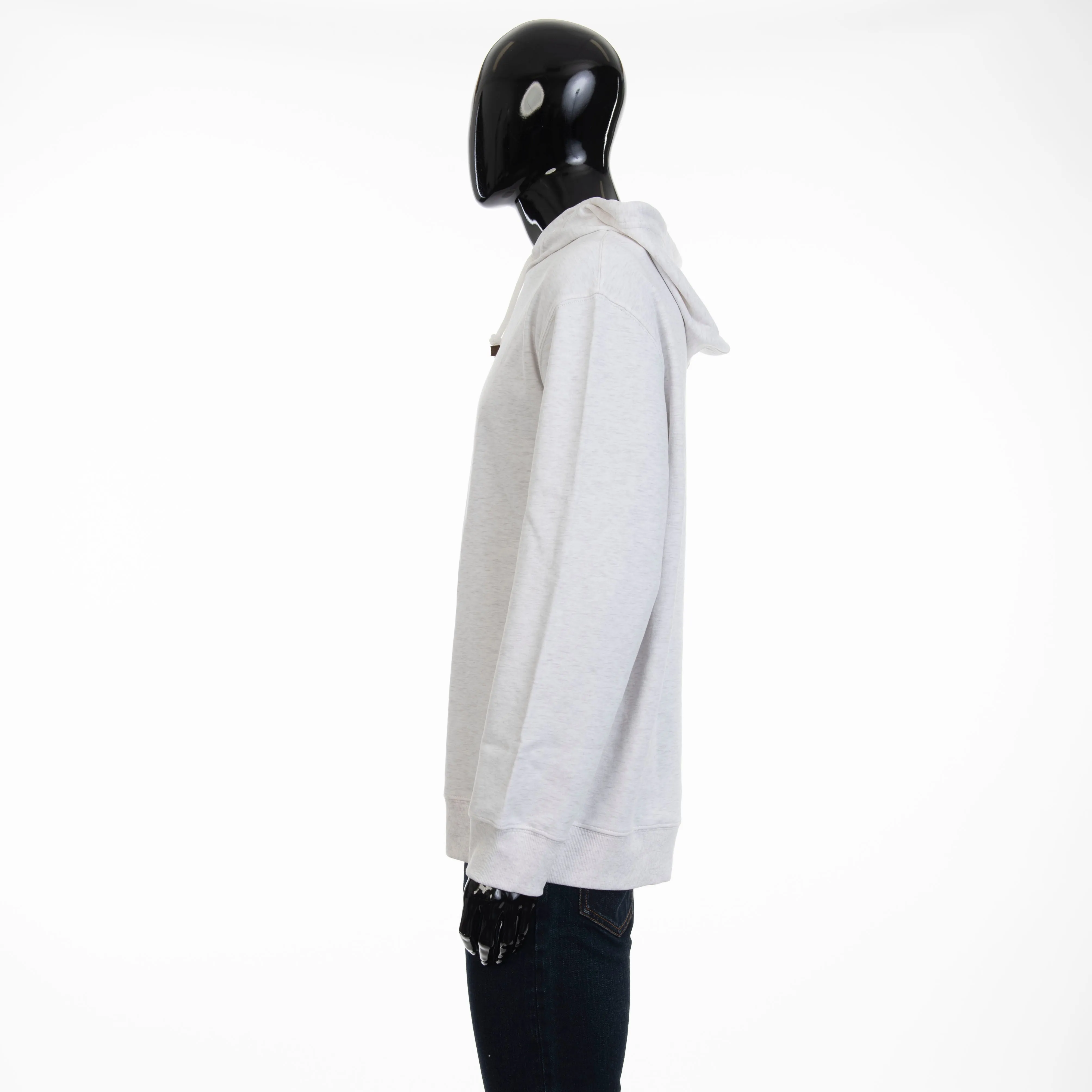 Ivory Techno Cotton French Terry Hooded Sweatshirt