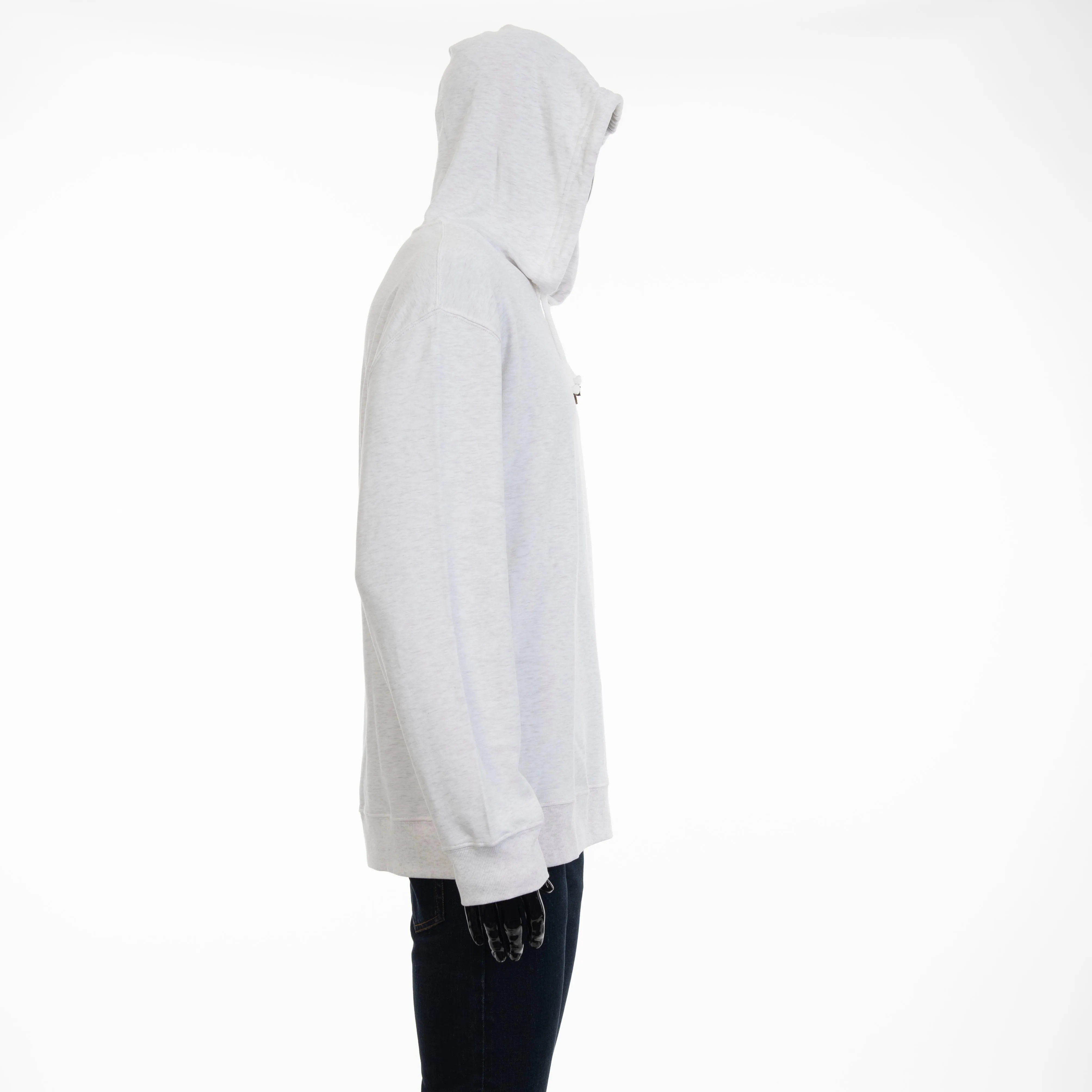 Ivory Techno Cotton French Terry Hooded Sweatshirt