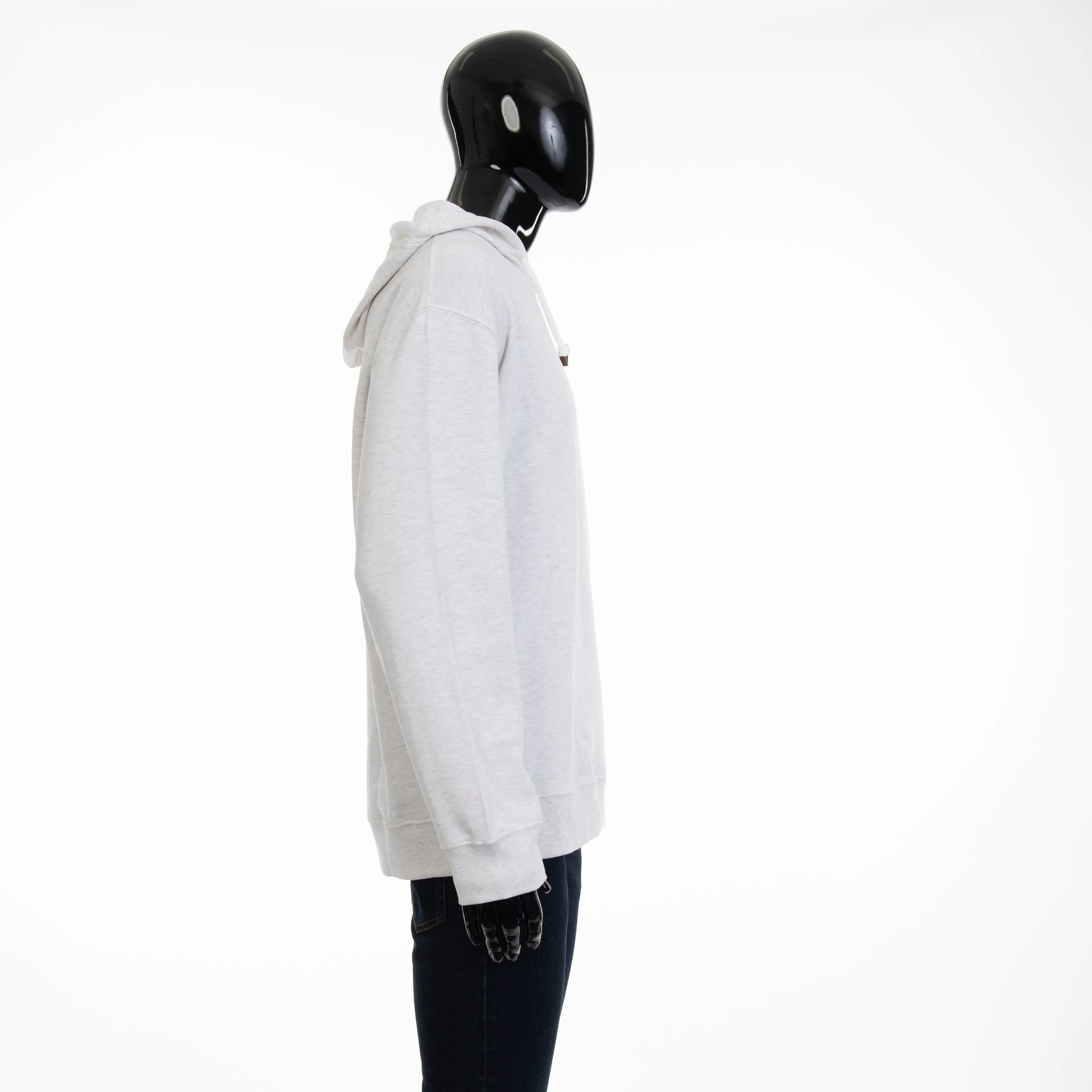 Ivory Techno Cotton French Terry Hooded Sweatshirt