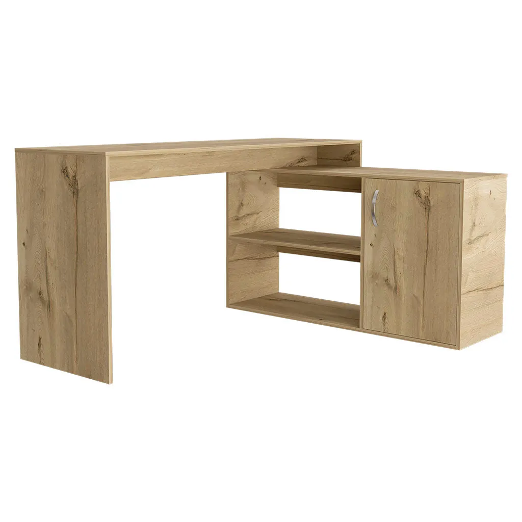 L-Shaped Desk Desti Light Oak