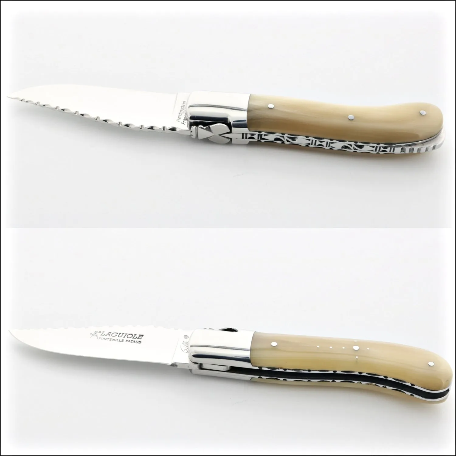 Laguiole Gentleman's Knife Guilloche - Horn Tip