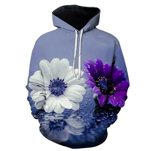 Latest 3D Flower Themed Hoodies