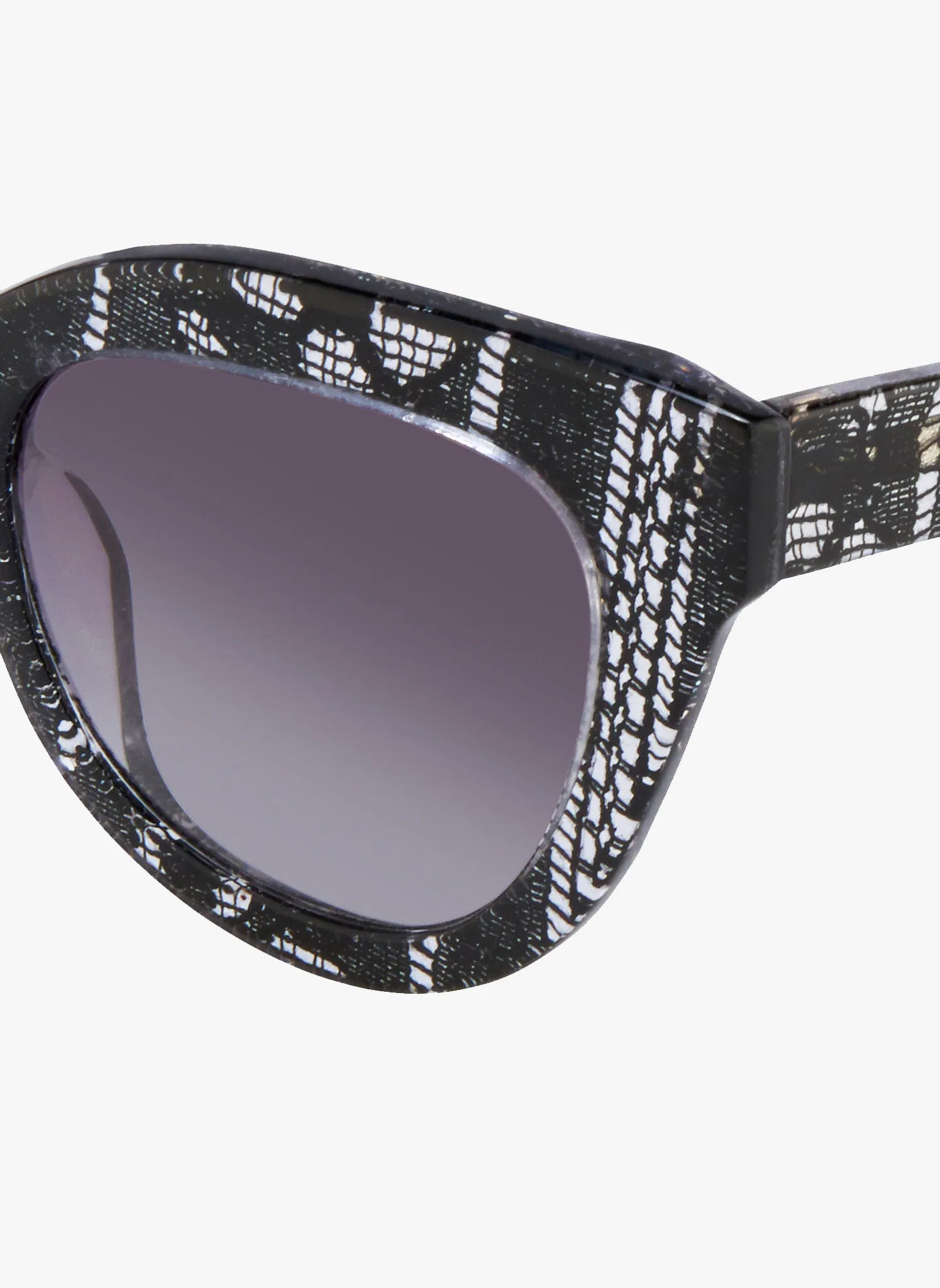 Linda Farrow X Erdem Black Lace Sunglasses