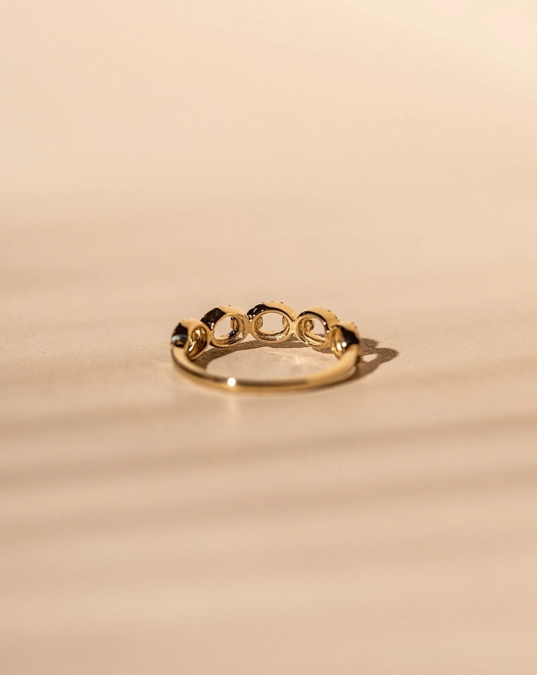 *Made To Order* Diamond Link Ring - 14k Solid Gold