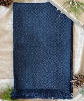 Navy Tweed Scarf