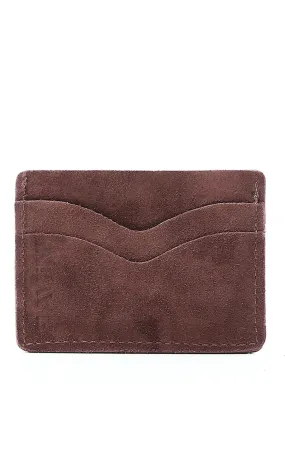 O174853 Multi-Slots Suede Cards Holder - Dark Brown