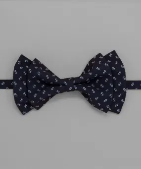 Old School Blue Geometric Bowtie