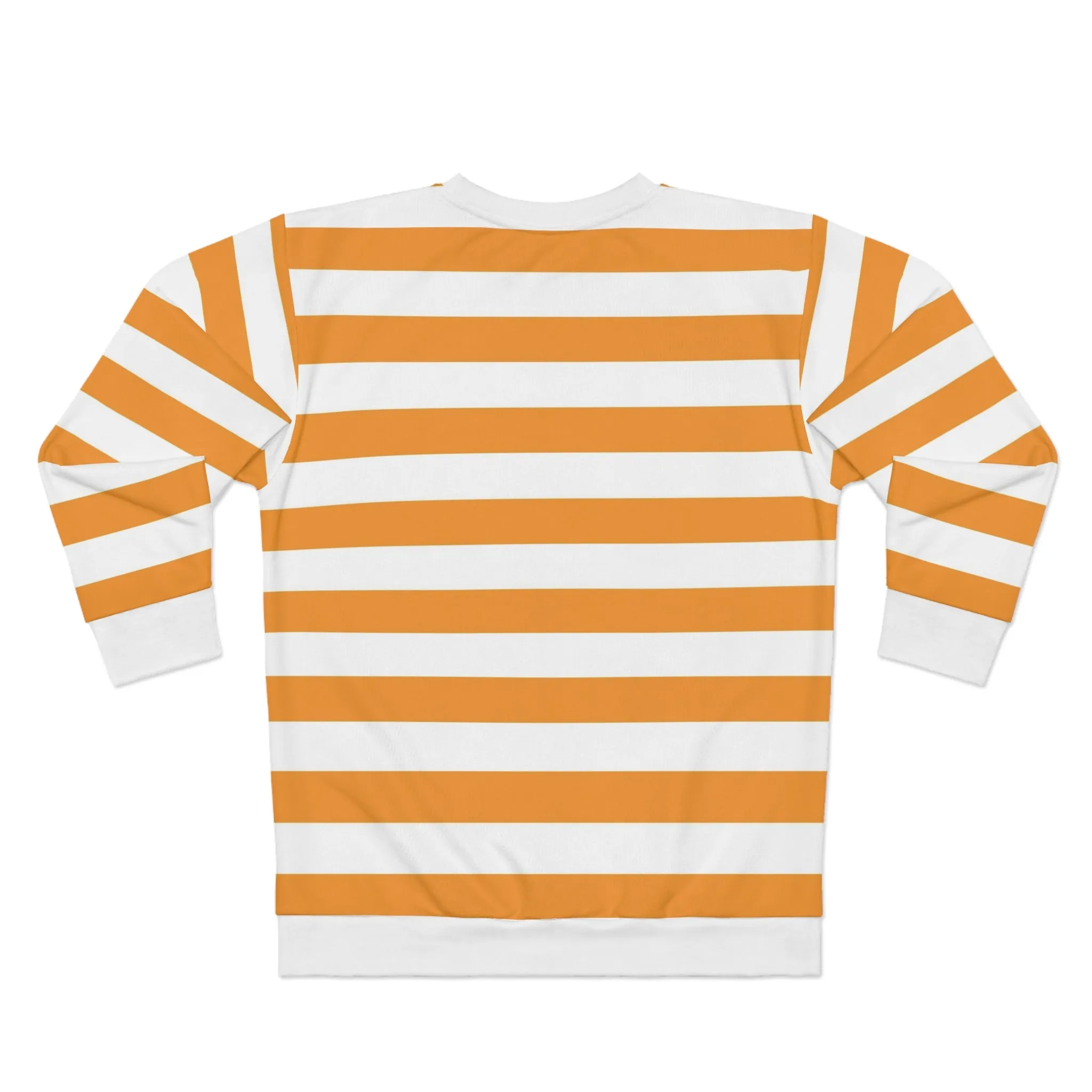 Orange Striped Sweater For Men And Woman