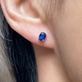 Oval Sapphire Stud Earrings