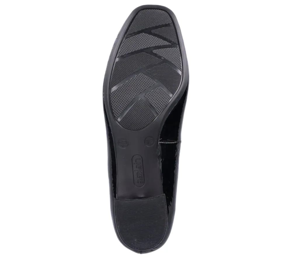 Pantofi eleganti, dama, RIEKER, ANTISTRESS, 49260-04 negru, piele lacuita, cu toc