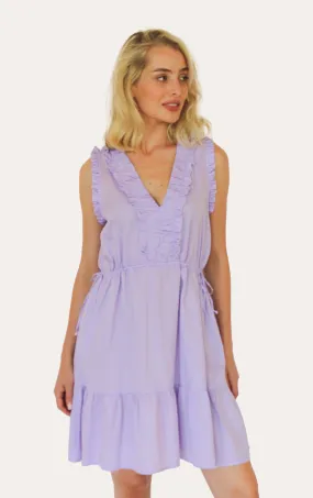 POP-POPLIN SOLID VENICE DRESS (LAVENDER) - STARK X