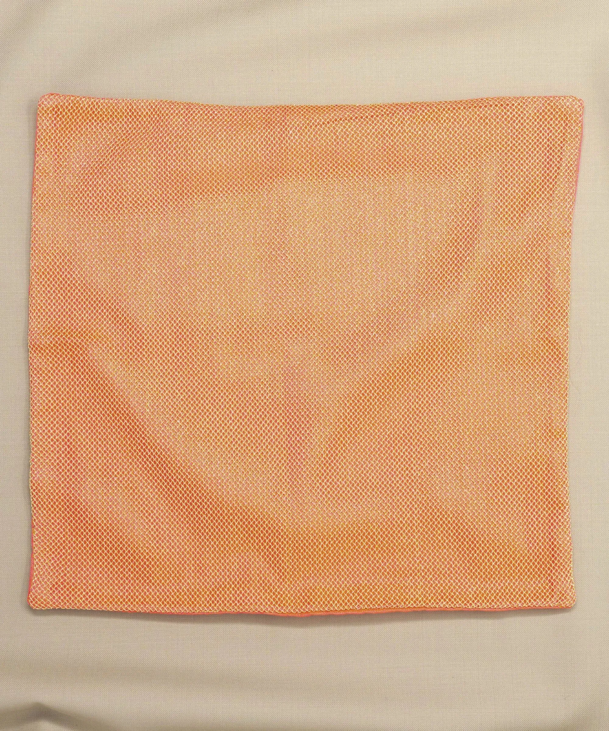 Regal Net Orange Pocket Square