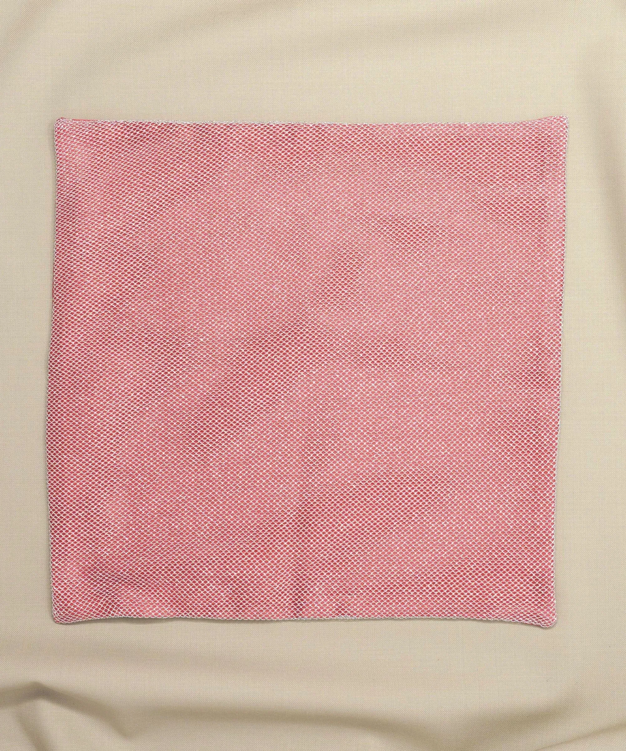 Regal Net Pink Pocket Square