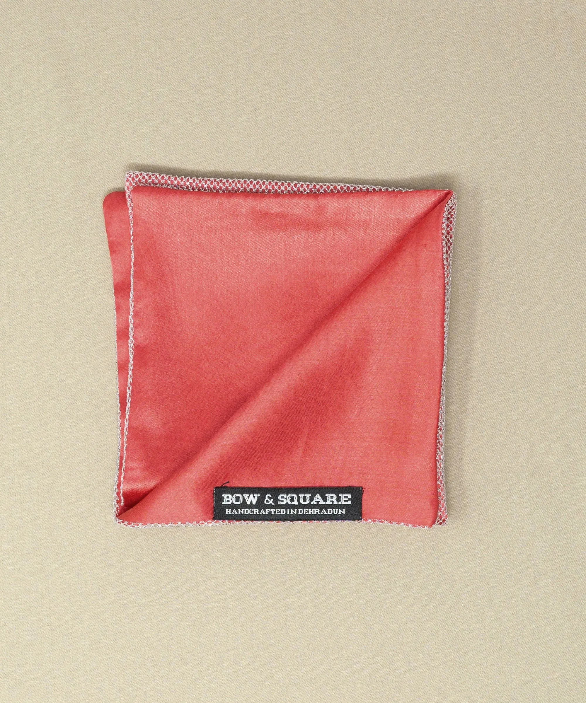 Regal Net Pink Pocket Square