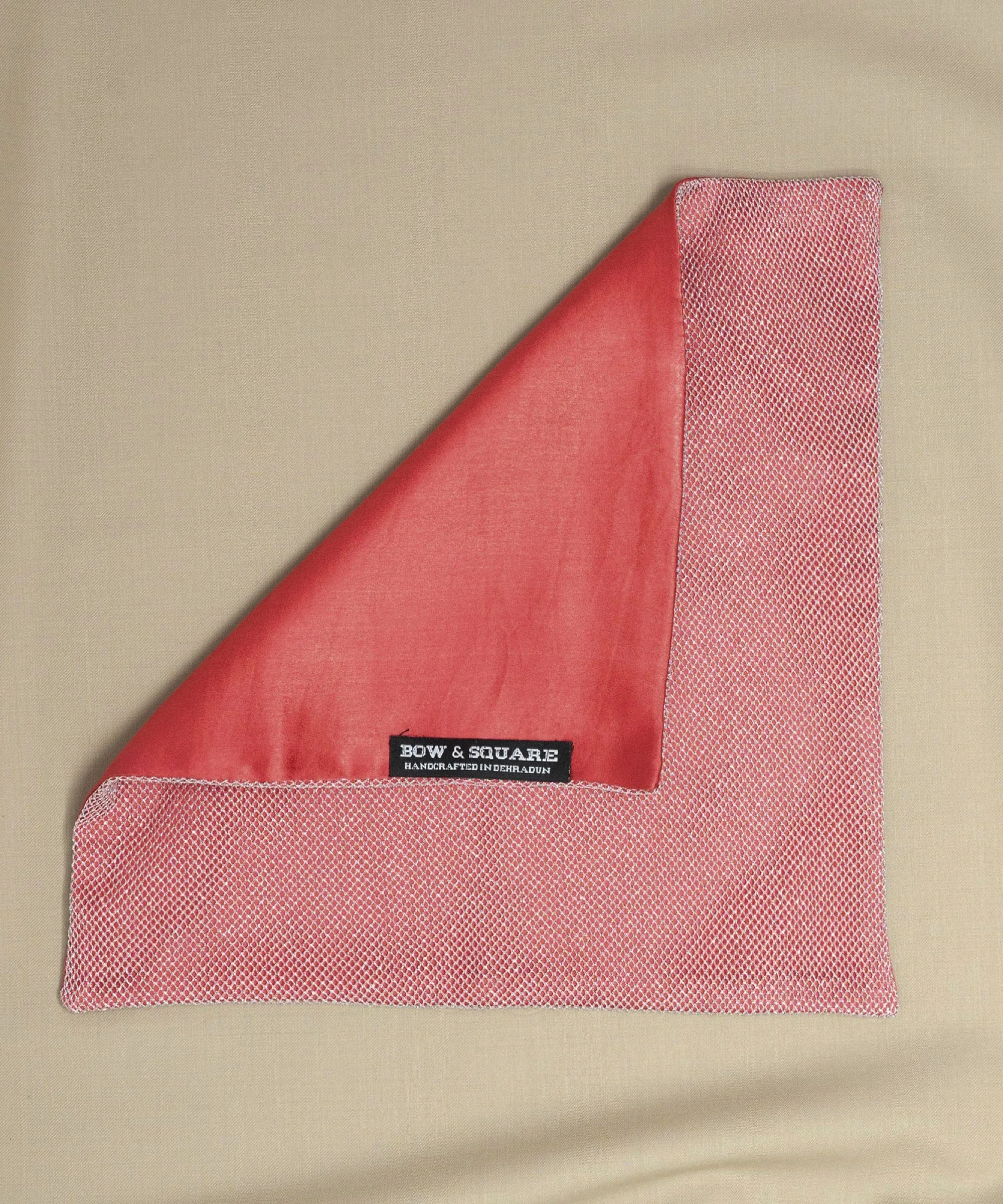 Regal Net Pink Pocket Square