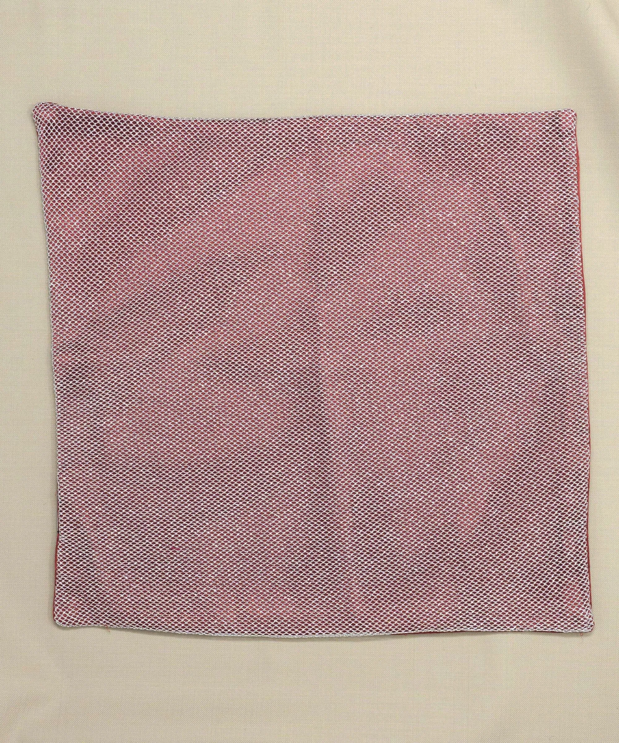 Regal Net Red Pocket Square