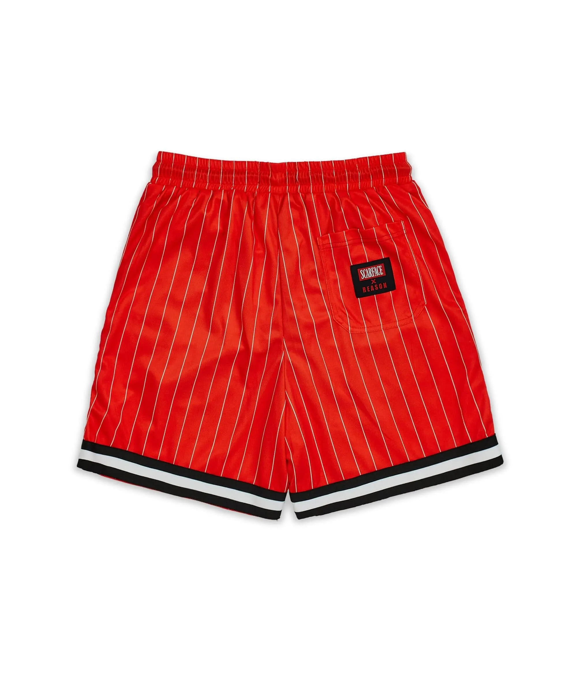 Scarface™ Pinstripe Mesh Shorts - Red