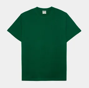 Solid Novelty Mens Short Sleeve Shirt (Dark Green)