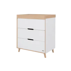 Tutti Bambini Fika Chest Changer - White/Light Oak