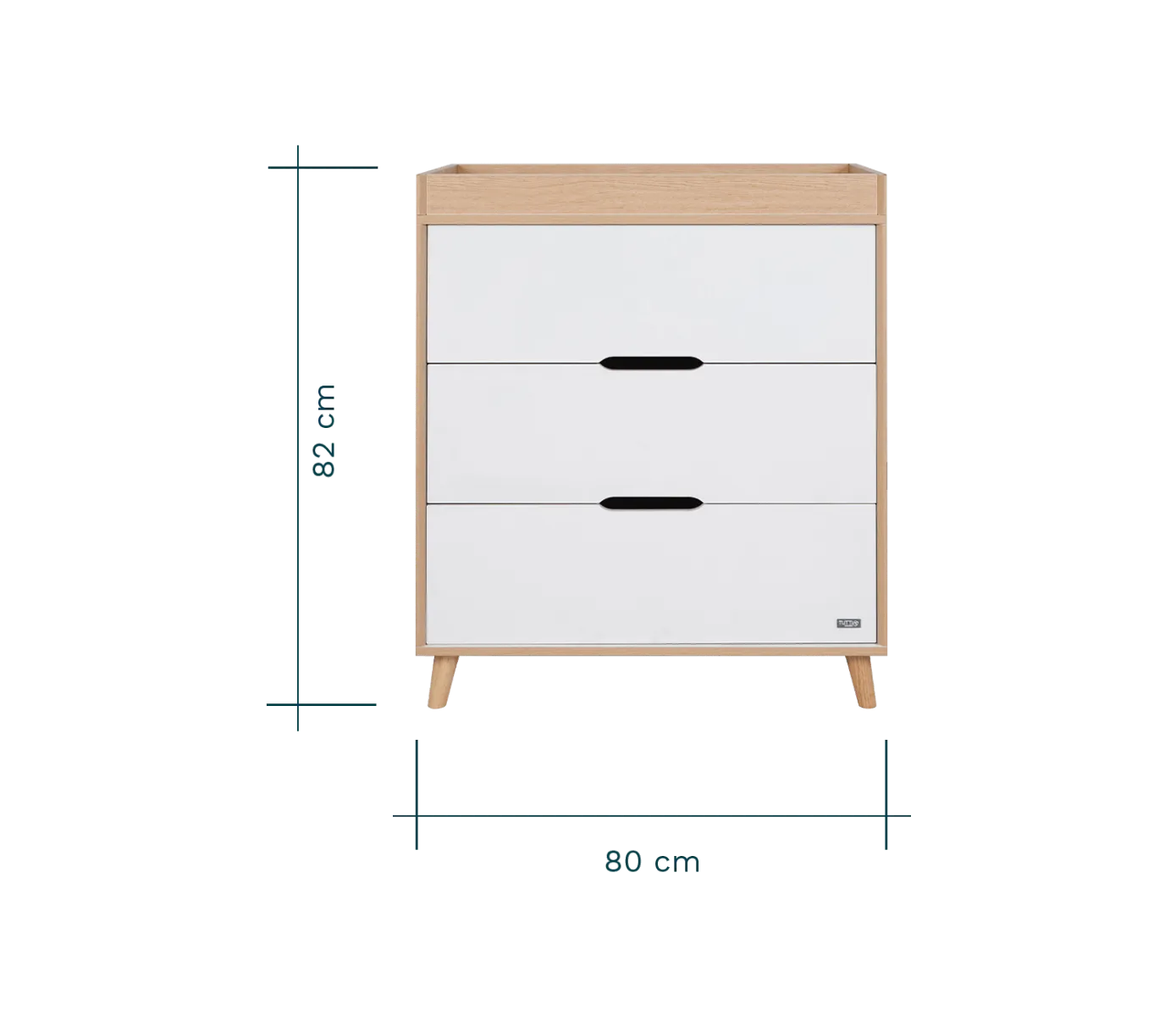 Tutti Bambini Fika Chest Changer - White/Light Oak