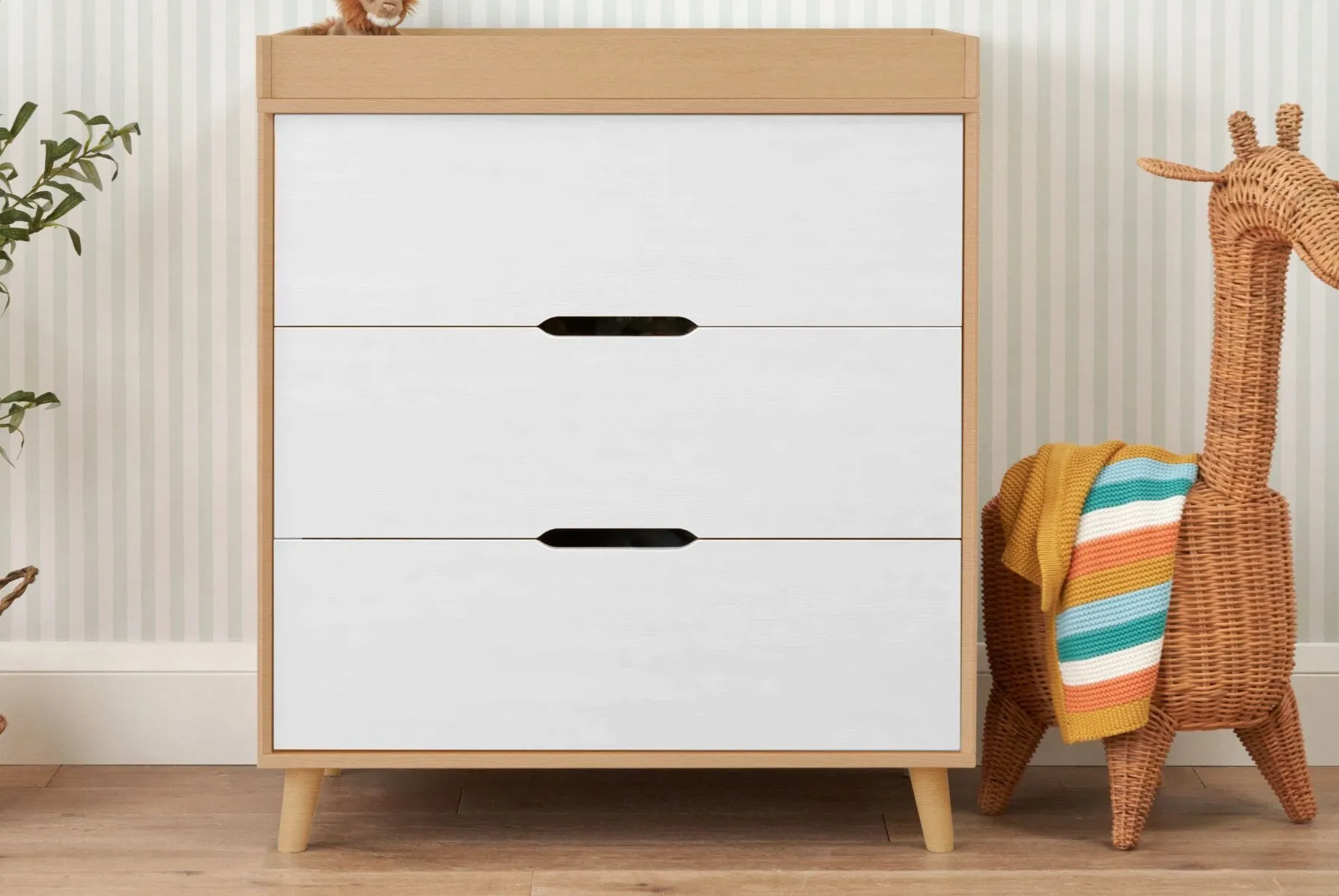 Tutti Bambini Fika Chest Changer - White/Light Oak