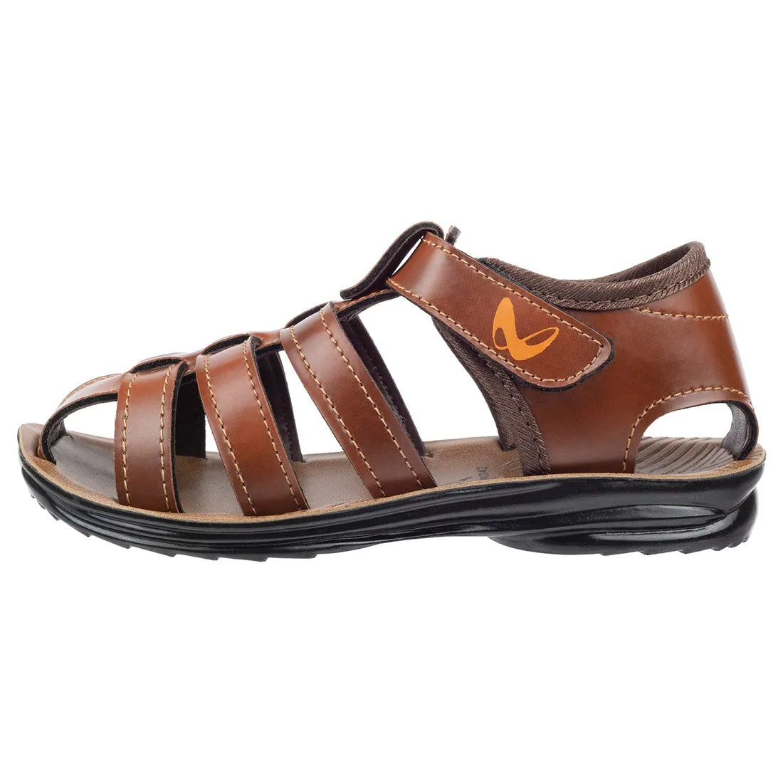 Walkaroo Kids Solid Fisherman Sandals  - WK042 Brown